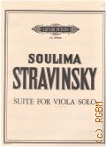 Stravinsky S., Suite for viola solo  1980