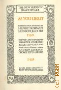 Shakespeare W., As you like it  [cop.1908] (The new Hudson Shakespeare)