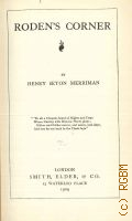 Merriman H.S., Roden's corner  1909 (The works of Henry Seton Merriman. Vol.III)