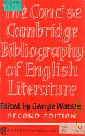 The Concise Cambridge Bibliography of English Literature 600-1950  1966