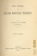 Thackeray W.M., Burlesques: Novels by eminent hands; Jeames's diary; The history of the next French revolution; A legend of the Rhine; Adventures of major Gahagan. The works of  Willam Makepeace Thackeray Vol.15  1880