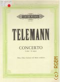 Telemann G.F., Concerto: f&#252;r Fl&#246;te, Oboe d' amore und Basso continuo: G Dur  1971