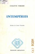 Verger C., Intemperies  1982