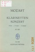 Mozart W.A., Konzert: A dur: fur Klarinette und Orchester. KV 622  1977 (Studienpartituren)